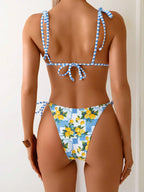 Claire | Lemon Print Triangle Bikini