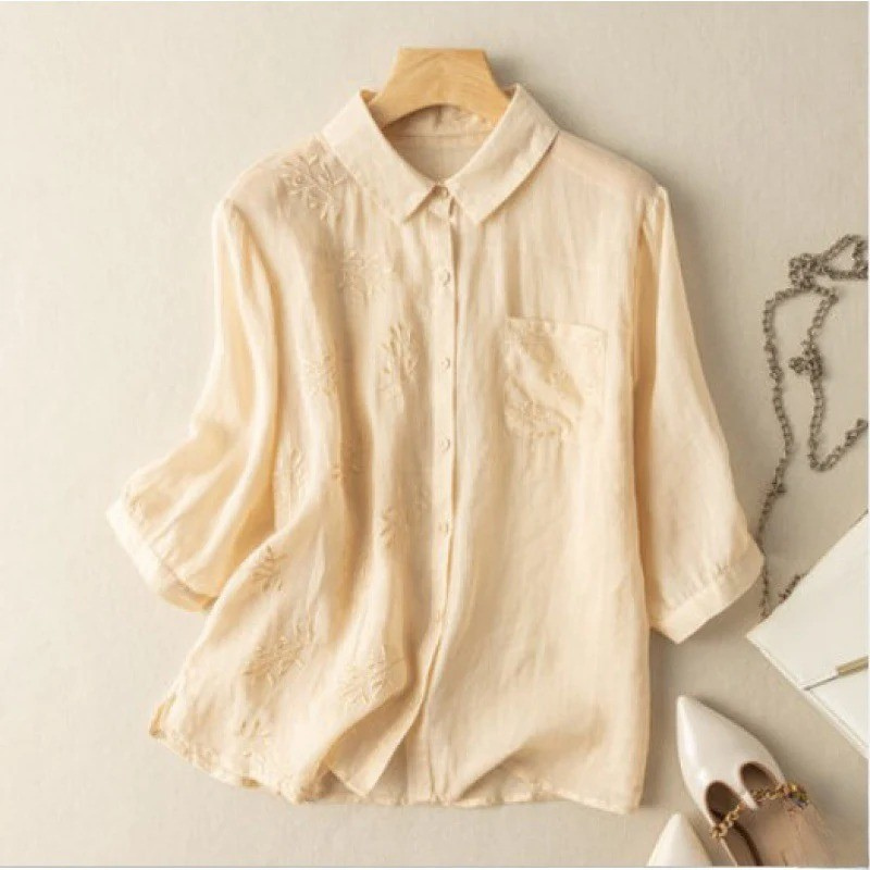 Marnie – Shirt with Embroidered Breast Pocket