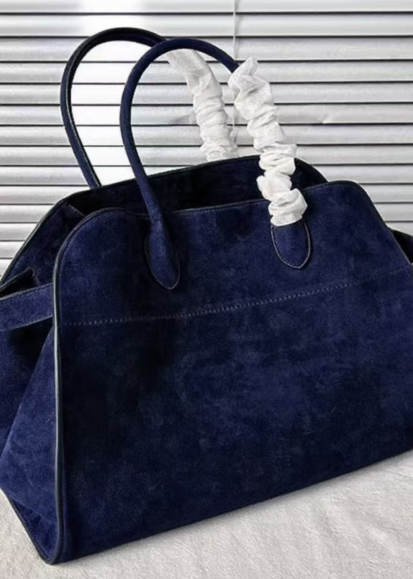 Fashion Brilliant blue Large Capacity Suede Tote Handbag
