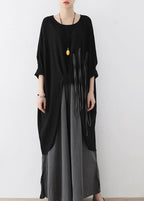 2025 autumn wide leg pants super loose linen pants casual elastic waist oversized