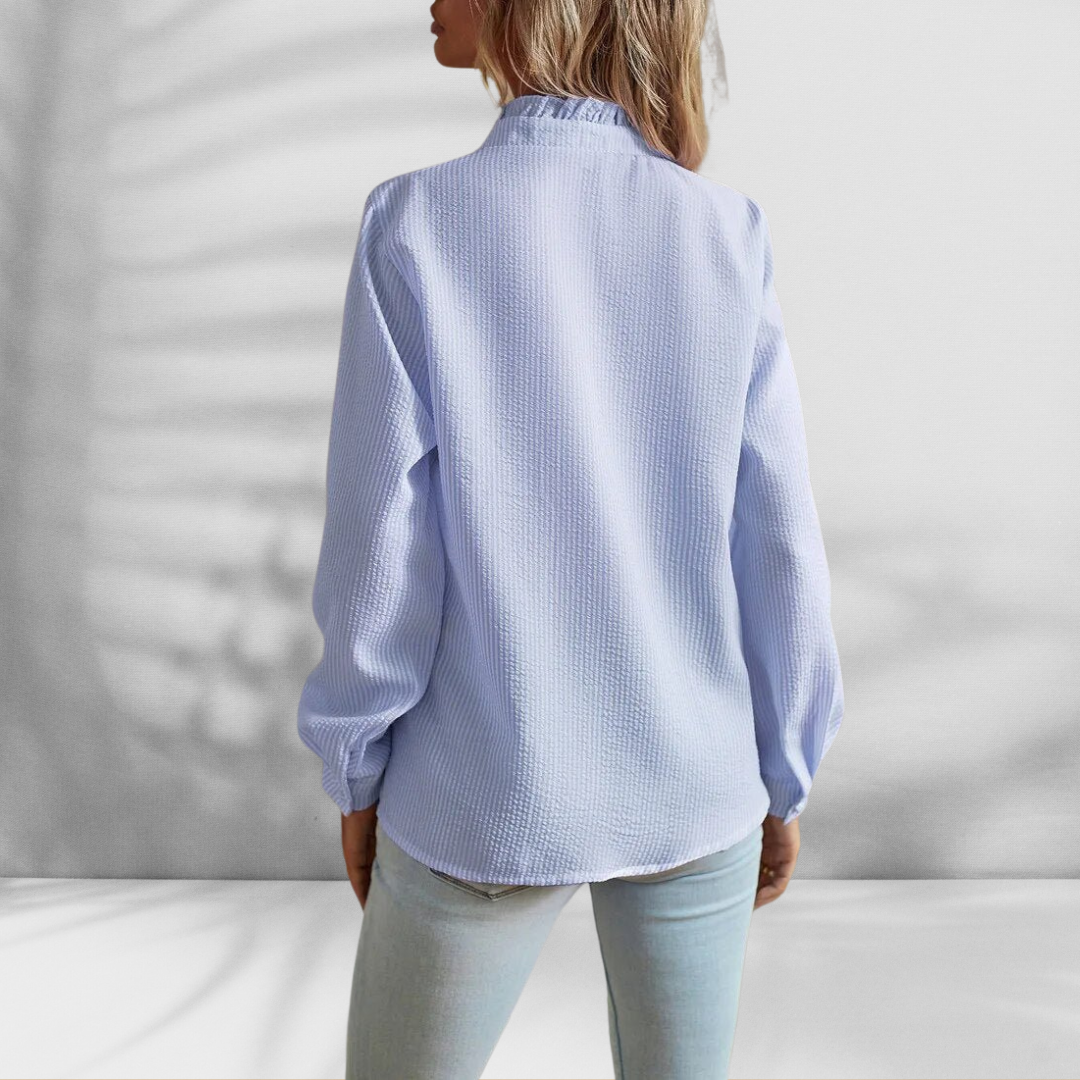 Light Blouse with Ruffle Detail