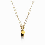 Rectangular Clasp Gold Necklace
