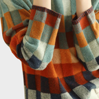 Kimberly | High neck jumper with patchwork pattern
