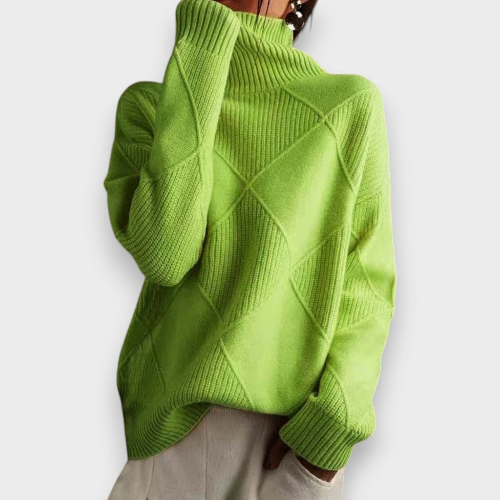 Remmy | Structured Roll Neck Jumper in Knit
