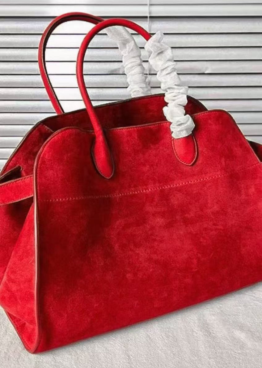 Fashion Grayish blue Large Capacity Suede Tote Handbag