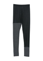 Casual black Striped Patchwork Pants Spring