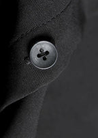 DIY black silk Cotton Tunics lapel asymmetric cotton summer shirt Dresses