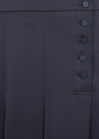 Diy Black Button Wide Leg Pants Summer