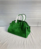 Fashion Orange Large Capacity Suede Tote Handbag