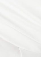 French White Puff Sleeve wrinkled Cotton Top Spring