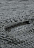 French elastic waist pants oversize gray pattern  Jeans