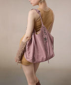 New Casual Brown Large Capacity Faux Leather Satchel Handbag
