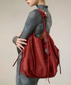 New Casual Brown Large Capacity Faux Leather Satchel Handbag