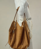 New Casual Brown Large Capacity Faux Leather Satchel Handbag