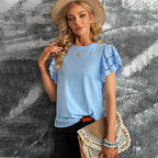 Noelle – Broderie Blouse with Ruffled Sleeves