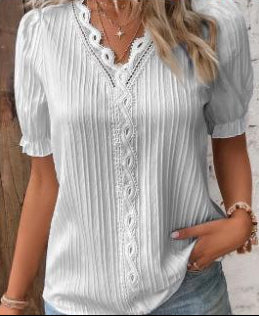 Elin – Playful Lace Blouse
