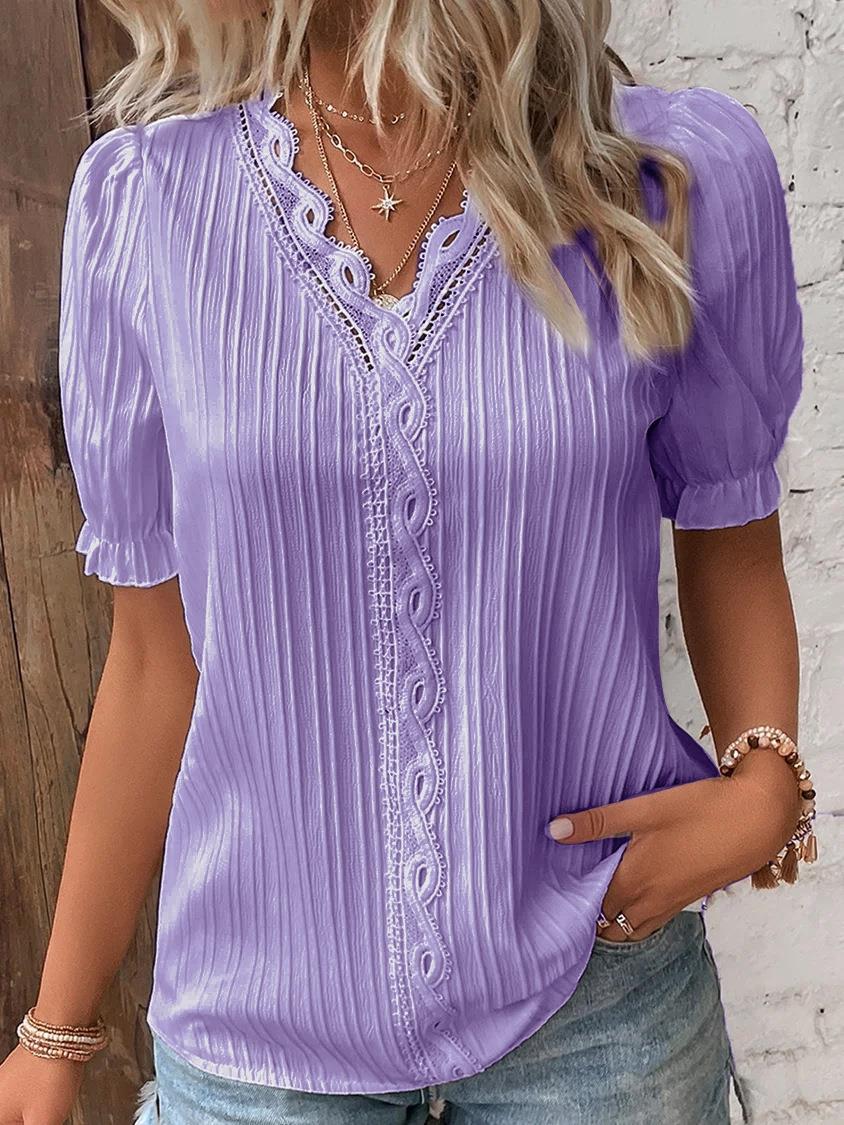 Elin – Playful Lace Blouse