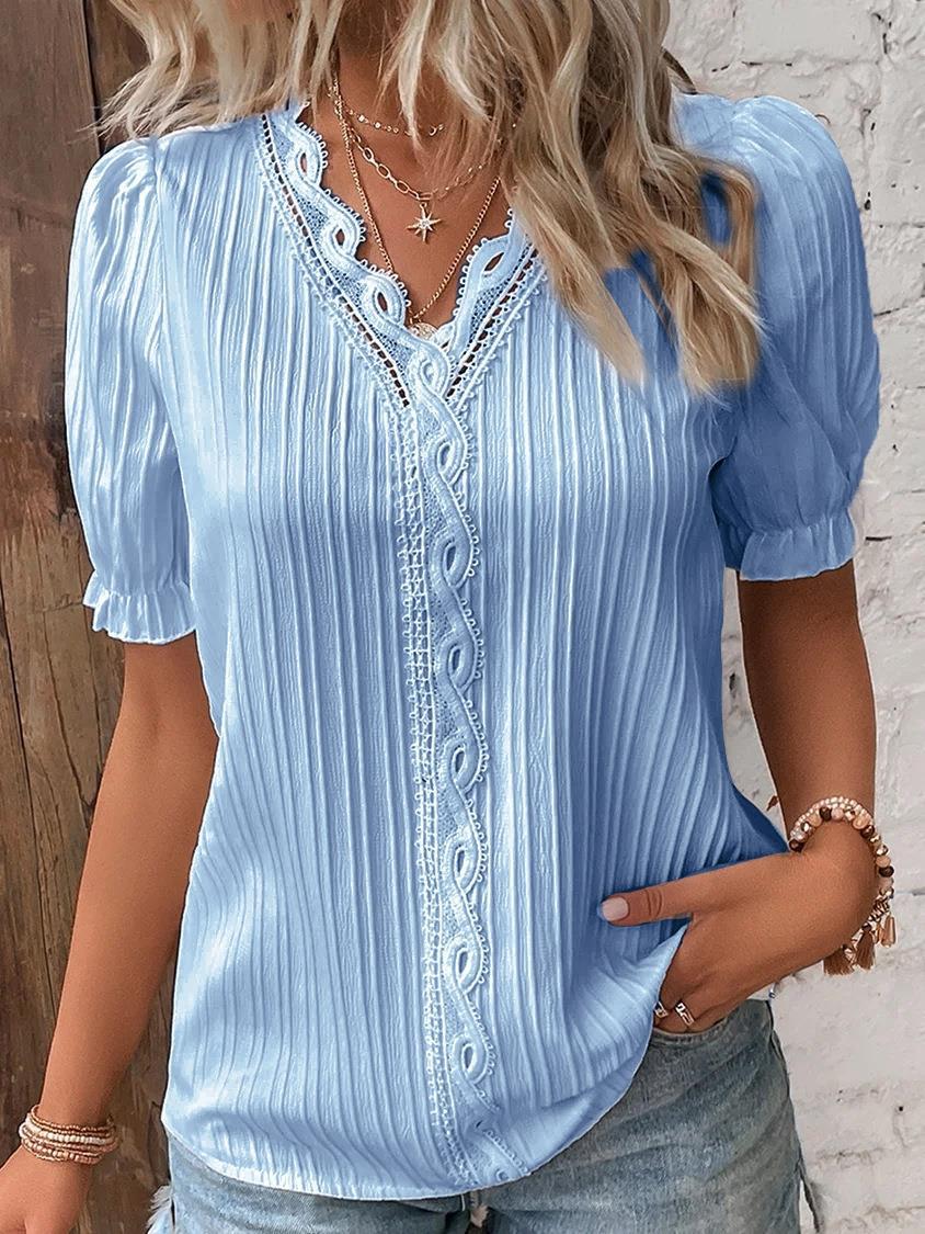 Elin – Playful Lace Blouse