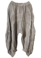 Plus Size Apricot Pockets Patchwork Fall Pants