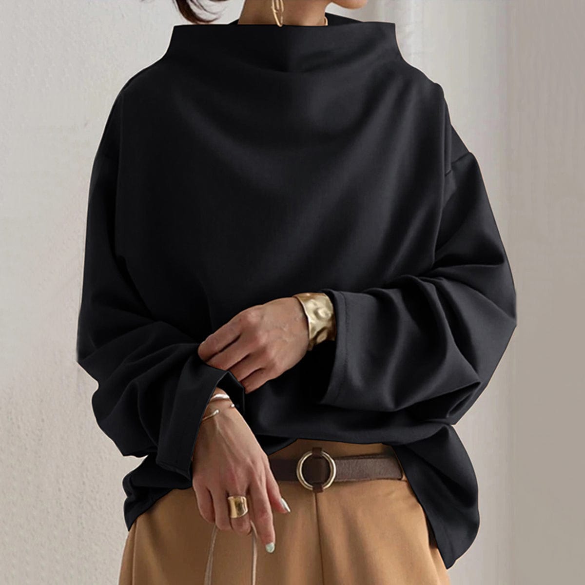 June | Lisa | High-Neck Casual Top