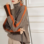 June | Eleanor | Herringbone Luxe Turtleneck