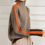 June | Eleanor | Herringbone Luxe Turtleneck