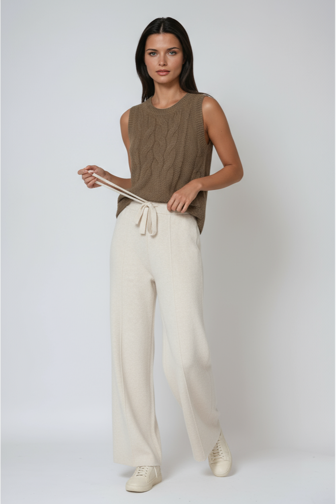 Soft Trousers | Straight Legs and Drawstring Waist