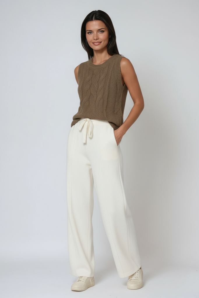 Soft Trousers | Straight Legs and Drawstring Waist
