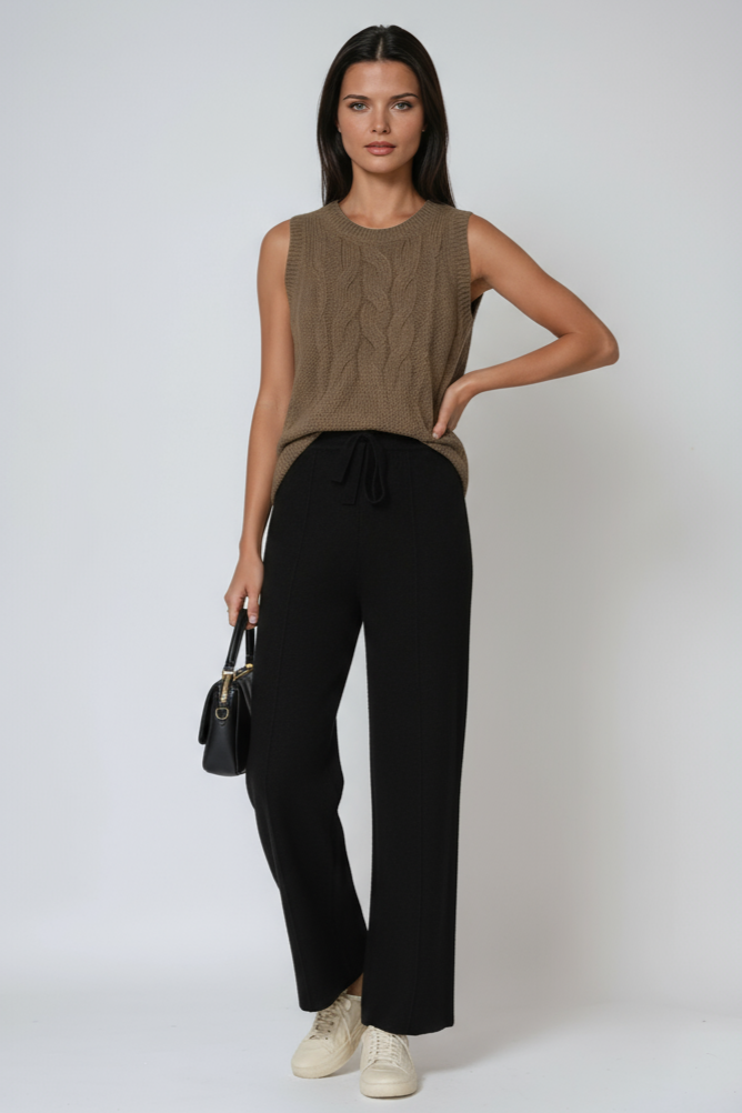 Soft Trousers | Straight Legs and Drawstring Waist