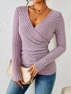Terlia – Wrap Ribbed Top