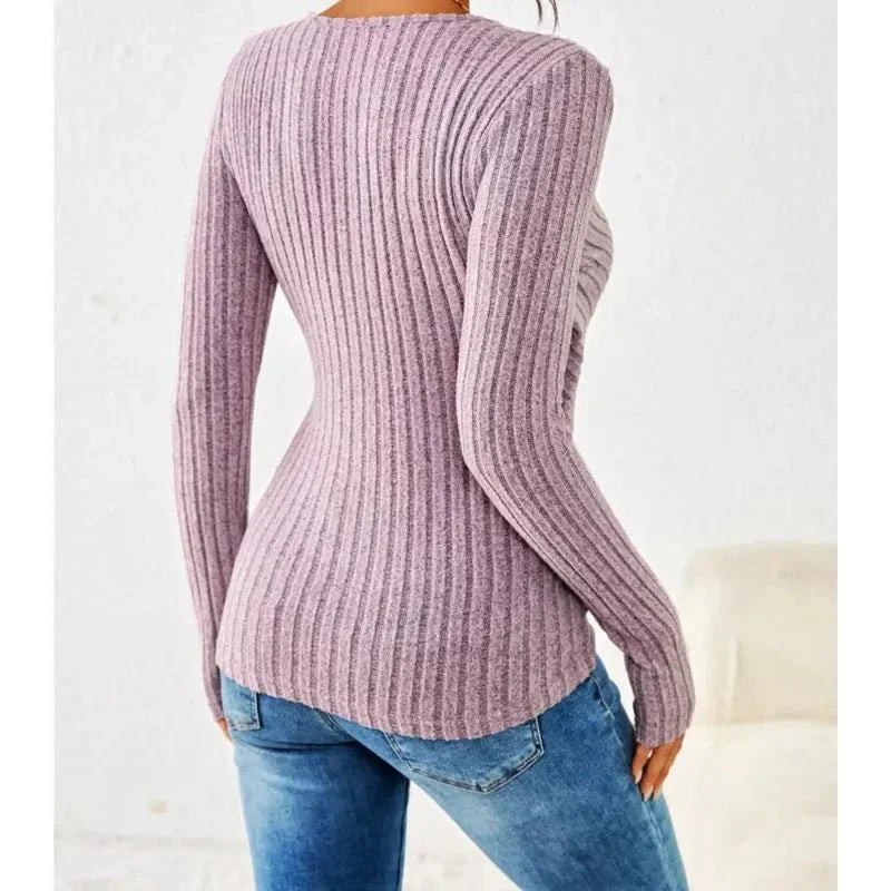 Terlia – Wrap Ribbed Top