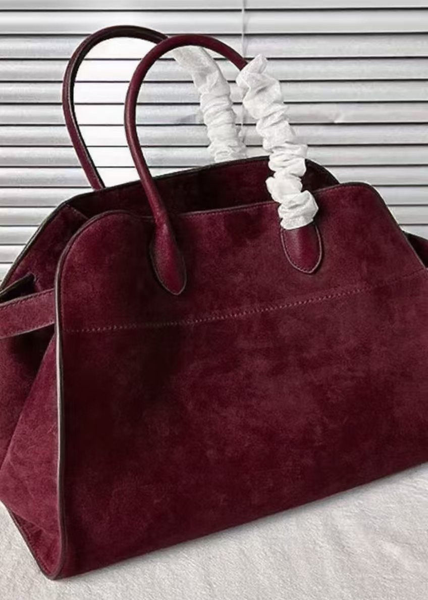Fashion Orange Large Capacity Suede Tote Handbag